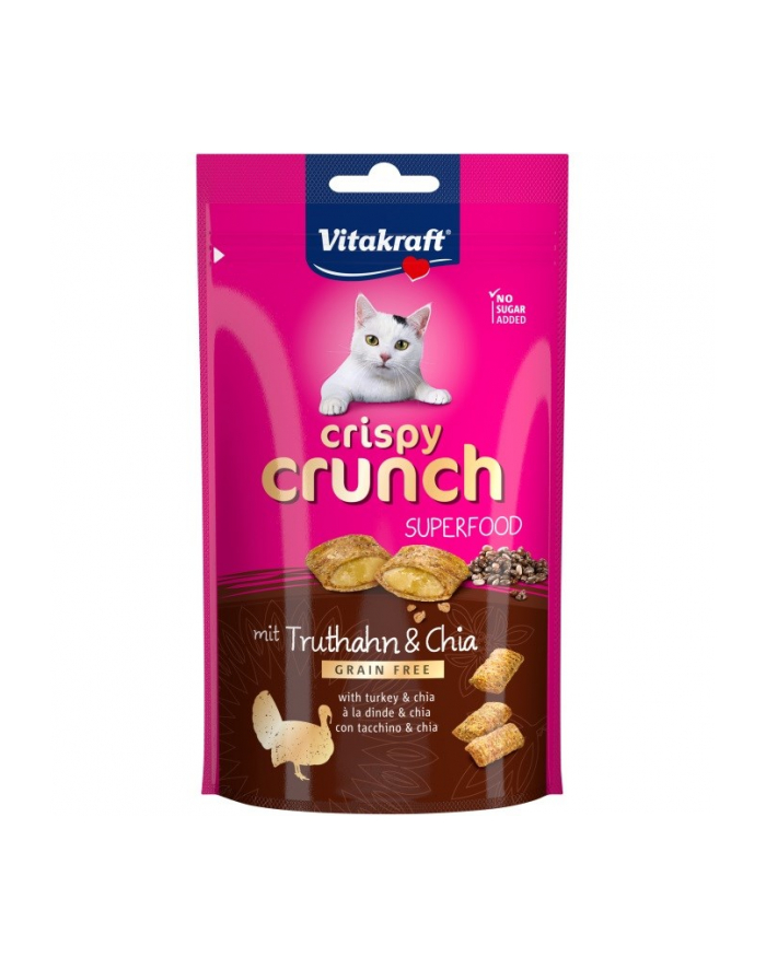 VITAKRAFT CRISPY CRUNCH indyk/chia przysmak dla kota 60g główny