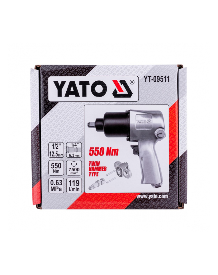 Klucz pneumatyczny 1/2''; 550 Nm YT-09511 Yato główny