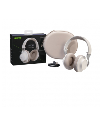 Shure SBH1DYWH1-EFS - Profesjonalne słuchawki bezprzewodowe AONIC 40 z systemem ANC (białe)