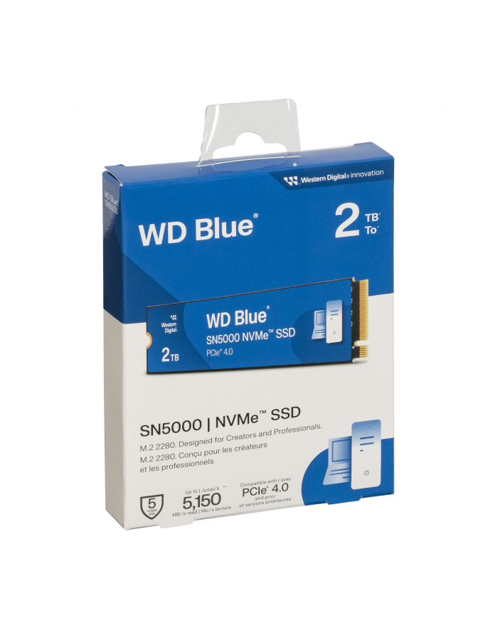 western digital WD Blue SN5000 NVMe SSD 2TB M.2 2280 PCIe Gen4 główny