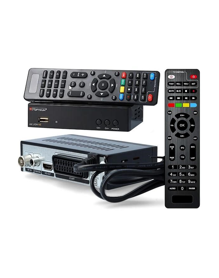 TUNER DVB-T2 OPTICUM AX LION NS H265 10bit główny