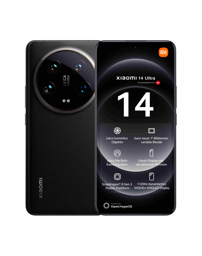 Smartfon Xiaomi 14 ULTRA 5G 16/512GB Black główny