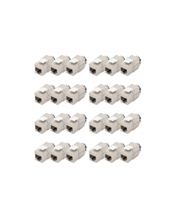 no name Moduł (gniazdo) keystone RJ45 (8P8C) kat6A, STP,ekranowany, beznarzędziowy, stalowy, 24szt