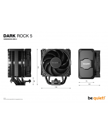 Chłodzenie CPU be quiet! Dark Rock 5 BK035 120mm PWM