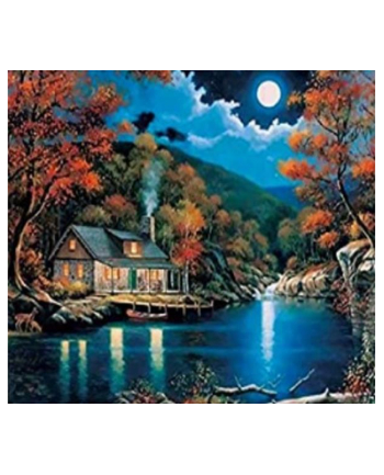norimpex Malowanie po numerach Dom nad jeziorem, noc 40x50cm 1008223