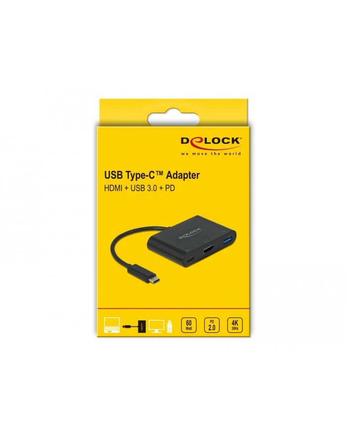 Delock Adapter Usb Type-C > Hdmi 4K 30Hz Type-A/C Pd (64091) główny