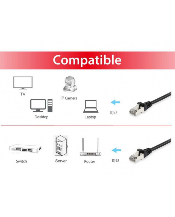 Equip Patchkabel RJ45 S/FTP Cat6A 30.0m czarny (SSTP)PIM (606111)