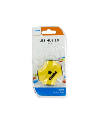 Hub USB 2.0 4porty zolty