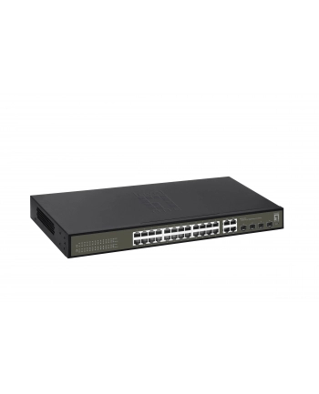 Levelone Ges 2128 Łącza Sieciowe Zarządzany L2 Gigabit Ethernet (10 100 1000) Czarny (GES2128)