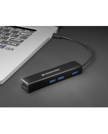 Conceptronics Conceptronic - hub - 3 ports USB hub - 3 - Czarny (DONN07B)