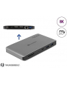Delock Stacja/replikator Thunderbolt 3 docking station 8K gy - DUAL DisplayPort / USB / C / SD / LAN (87777) - nr 15