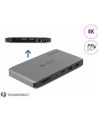 Delock Stacja/replikator Thunderbolt 3 docking station 8K gy - DUAL DisplayPort / USB / C / SD / LAN (87777) - nr 3