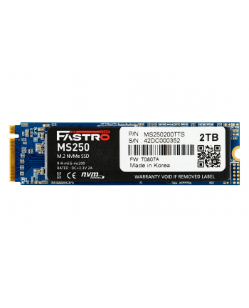Megafastro   MS250 1TB M.2 2280 PCI-E x4 Gen3 NVMe (MS250100TTS)