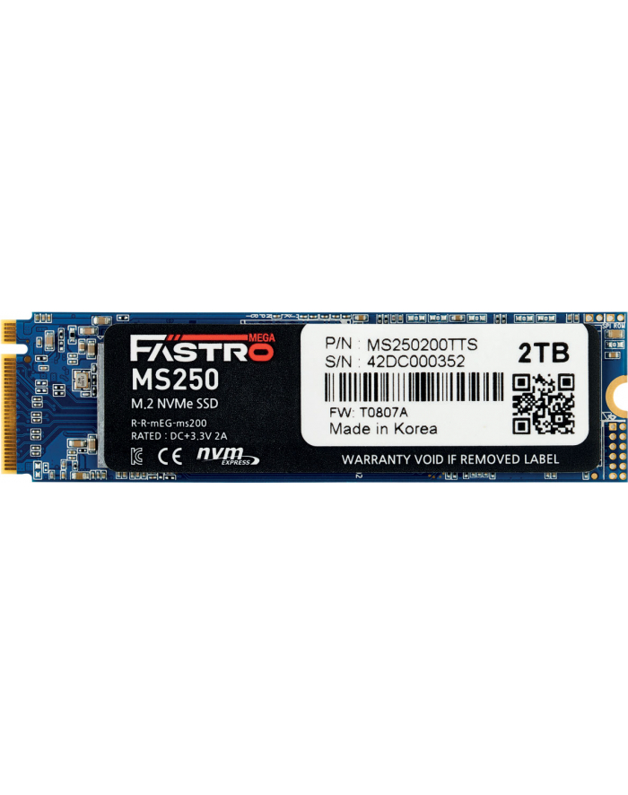 Megafastro   MS250 2TB M.2 2280 PCI-E x4 Gen3 NVMe (MS250200TTS) główny