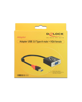 Delock Emaga Adapter Usb 3.0 Na Vga 62738 20 Cm Czarny (S0205150)