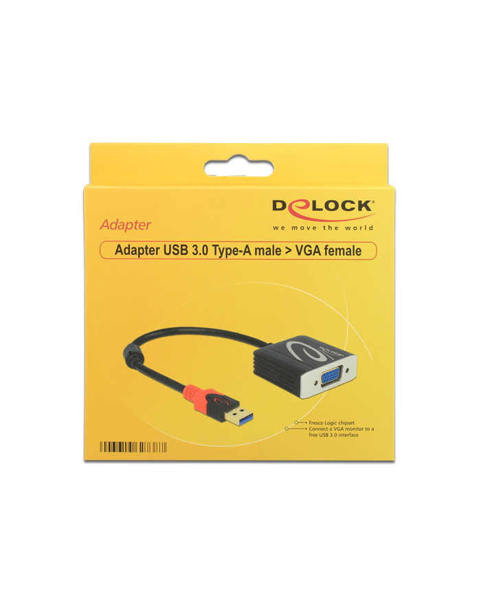 Delock Emaga Adapter Usb 3.0 Na Vga 62738 20 Cm Czarny (S0205150) główny