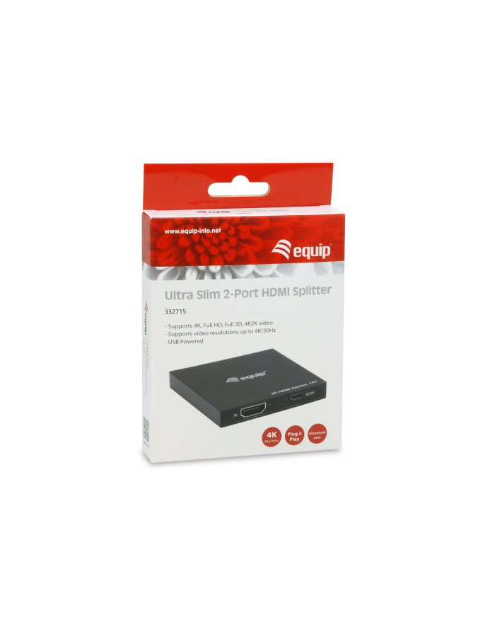 EQUIP EQUIP ŁĄCZNOŚĆ  SPLITTER HDMI 1.4 TRASLIM 2 PORTY  () główny