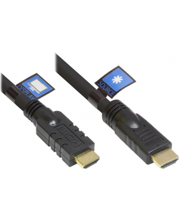 Good Connections Gc-M0007 Kabel Hdmi 2.0 4K2K/Uhd 60Hz Aktywny (Zestaw Chipów Redmere) 24K Pozłacane Wtyczki I Miedziane Styki Ofc 10M Czarny)