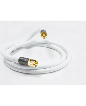 GOOD CONNECTIONS SMARTFLEX SAT TV KABEL ANTENOWY - 30 M - WTYCZKA F OBUSTRONNIE - 4-KROTNIE EKRANOWANY / 120 DB / 75 OMÓW - POZŁACANE ZŁĄCZA - BIAŁY