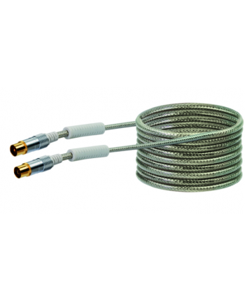 SCHWAIGER GMBH SCHWAIGER -KVKHD150 531- PREMIUM KABEL ANTENOWY 110 DB Z RDZENIEM FERRYTOWYM, 15,0 M, PRZEZROCZYSTY, WTYCZKA IEC > GNIAZDO IEC, 4-KROTN