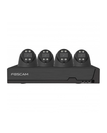 Foscam Fn9108E-T4-2T Black Lan Ip-Zestaw Monitorujący 8-Kanałowy Z 4 Kamerami 3840x2160 Px