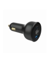 GEMBIRD Szybka ładowarka samochodowa 2x USB Type-C PD LCD 65 W czarna - nr 2
