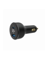 GEMBIRD Szybka ładowarka samochodowa 2x USB Type-C PD LCD 65 W czarna - nr 4