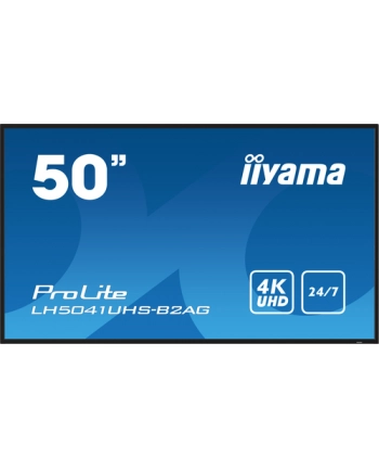 IIYAMA LH5041UHS-B2AG 50inch 3840x2160 UHD VA panel 500cd/m2 5000:1 Static Contrast 9.5ms Landscape or Portrait mode