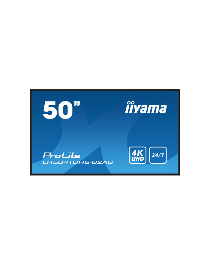 IIYAMA LH5041UHS-B2AG 50inch 3840x2160 UHD VA panel 500cd/m2 5000:1 Static Contrast 9.5ms Landscape or Portrait mode główny