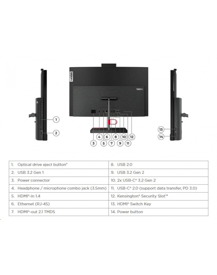 Lenovo Thinkcentre Neo 50A 24 G4 23,8''/i5/8GB/256GB/Win11 (12K9003KCK) główny