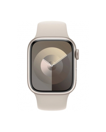 Apple Watch Series 9 GPS Koperta 41mm Z Aluminium W Kolorze Księżycowej Poświaty Z Opaską Sportową W Kolorze Księżycowej Poświaty (MR8T3QCA)