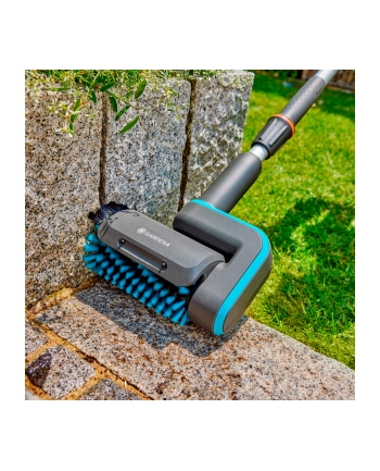 GARD-ENA roller brush medium, for cordless multi-cleaner AquaBrush, washing brush (grey/turquoise, for sensitive surfaces)