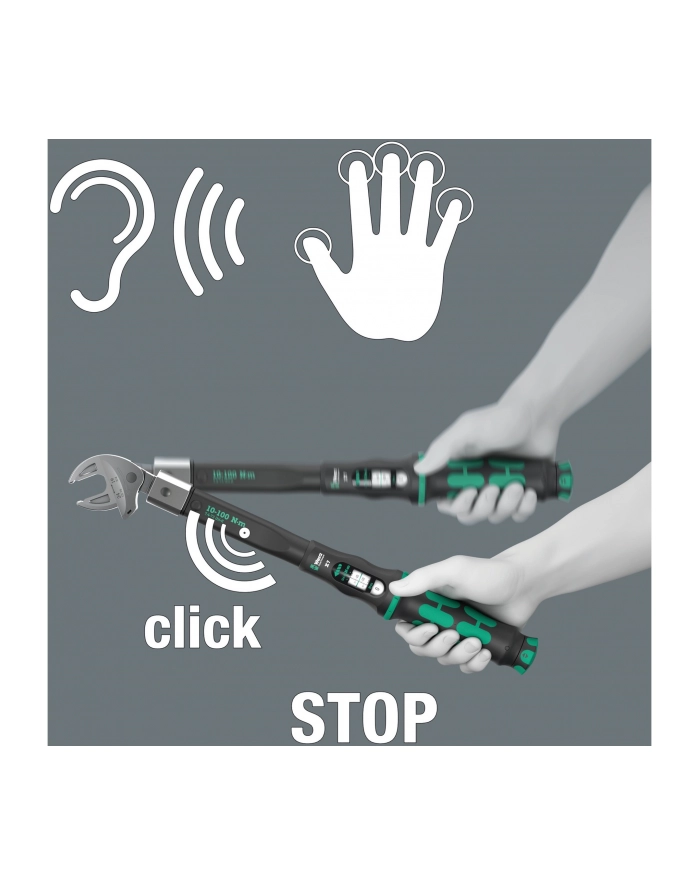 Wera torque wrench for insert tools Click-Torque X 7 (Kolor: CZARNY/green, with square insert 14x18mm) główny