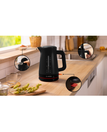 Bosch kettle MyMoment TWK3M123 (Kolor: CZARNY, 2,400 watts, 1.7 liters)