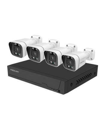 Foscam FNA 108 E B4 2T, set (Kolor: CZARNY/Kolor: BIAŁY, FNA108E 8-channel NVR, 4x V8EP camera)