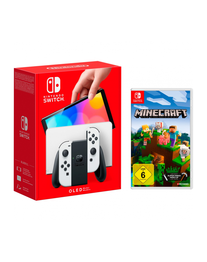 Nintendo Switch (OLED model), game console (Kolor: BIAŁY, incl. Minecraft) główny