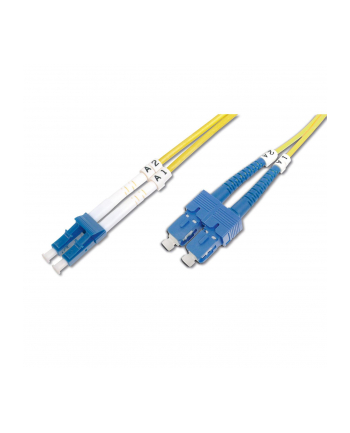 digitus Patch cord światłowodowy FO LC/SC, duplex, SM 9/125, OS2, LSOH, 5m, żółty