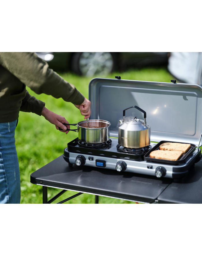 Campingaz Camping Kitchen 2 Multi Cook, gas cooker (grey, 2 hobs 2x 1.8 kW + grill plate 0.9 kW) główny