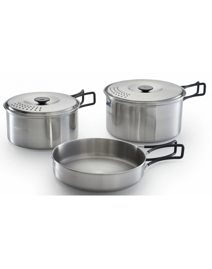 Campingaz pot set Camping Kit, 5 pieces (stainless steel, 2 pots + 2 lids + 1 pan) główny