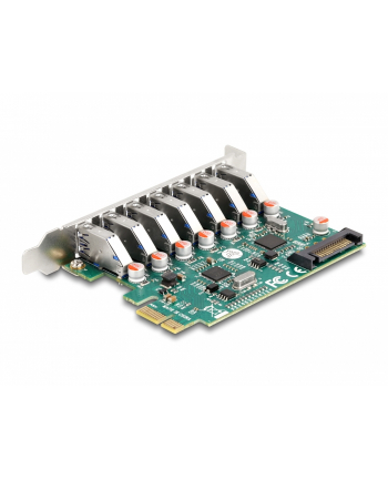 DeLOCK PCI Express x1 card for 7 x external USB 5 Gbps Type-A socket, USB controller
