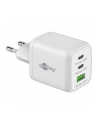 goobay USB-C fast charger Nano, PD, GaN, 65 watts (Kolor: BIAŁY, 1x USB-A, 2x USB-C PD, Charge 3.0) - nr 7