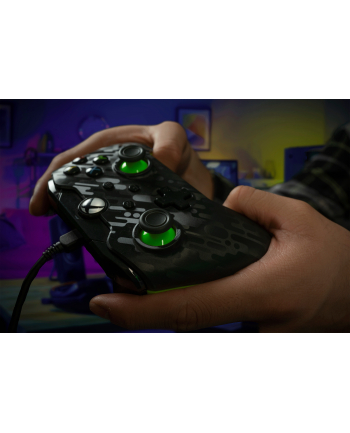 PDP Wired Controller - Neon Carbon, Gamepad (anthracite/green, for Xbox Series X|S, Xbox One, PC)
