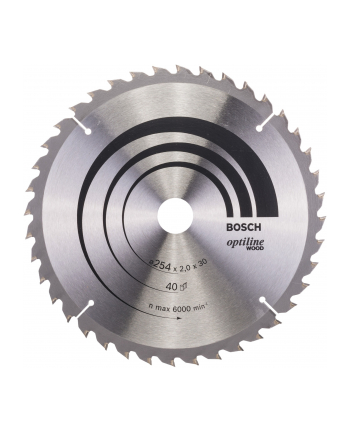 bosch powertools Bosch circular saw blade Optiline Wood, 254mm, 40Z (bore 30mm, for mitre saws)