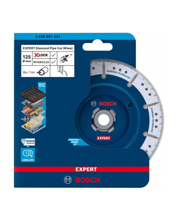 bosch powertools Bosch X-LOCK diamond cutting disc EXPERT Diamond Pipe Cut Wheel, 125mm (bore 22.23mm)