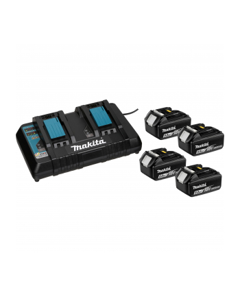 Makita Power Source Kit 18V 5Ah, set (Kolor: CZARNY, 4x battery BL1850B, 1x charger DC18RD)
