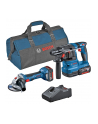 bosch powertools Bosch combo set cordless angle grinder GWS 18V-7 + cordless hammer drill GBH 18V-22, tool set (blue, 2x Li-ion battery 4.0Ah, tool bag) - nr 3