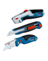 bosch powertools Bosch professional knife set, 3 pieces, carpet knife (blue, for snap-off blades and trapezoidal blades) - nr 1