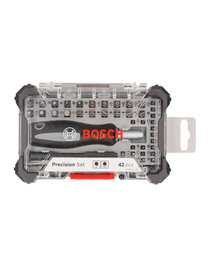 bosch powertools Bosch screwdriver bit set PB SDB, with precision and standard bits (grey/Kolor: CZARNY, 42 pieces) główny