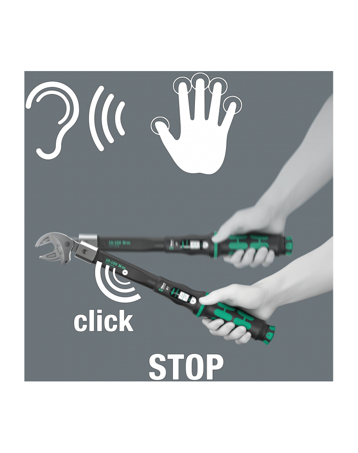 Wera torque wrench for insert tools Click-Torque X 7 (Kolor: CZARNY/green, with square insert 14x18mm) główny