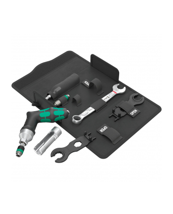 Wera 9524 Photovoltaic assembly tool set 1 (Kolor: CZARNY/green, 7-piece, with Rapidaptor quick-change chuck)